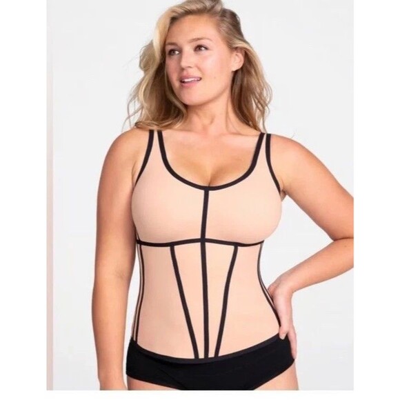 Honeylove Other - Honeylove Boldness Tank Compression Sculpting Shapewear Womens L Blush Black NWT